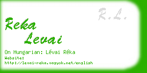 reka levai business card